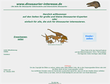 Tablet Screenshot of dinosaurier-interesse-2.de